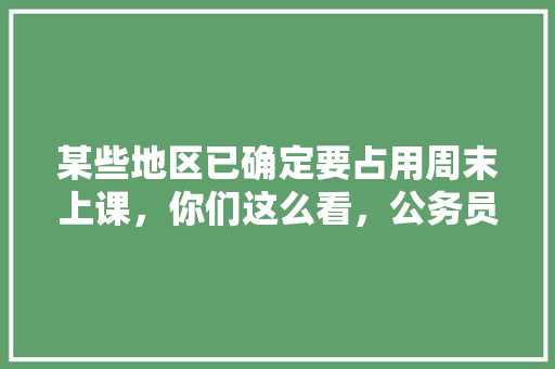 某些地区已确定要占用周末上课，你们这么看，公务员考试题目搜索 专业填报