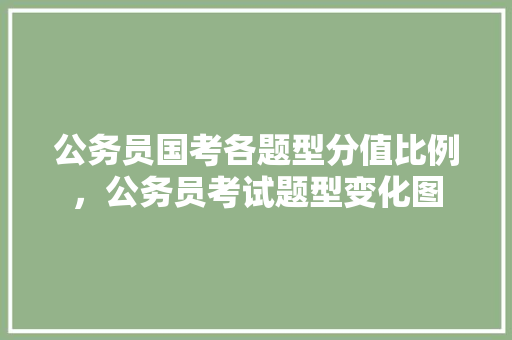 公务员国考各题型分值比例,公务员考试题型变化图 教育科普 公务员国考各题型分值比例,公务员考试题型变化图 教育科普