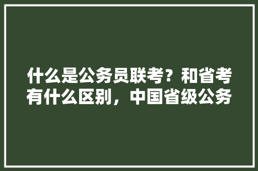 什么是公务员联考？和省考有什么区别，中国省级公务员考试题目及答案 大学排名
