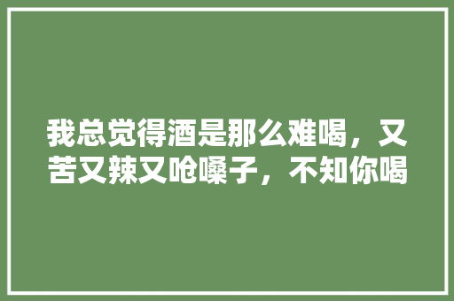 我总觉得酒是那么难喝，又苦又辣又呛嗓子，不知你喝着什么感觉，公务员诗词考试