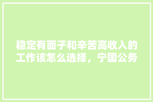 稳定有面子和辛苦高收入的工作该怎么选择，宁国公务员考试题库及答案 大学排名