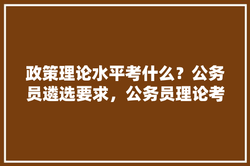 政策理论水平考什么？公务员遴选要求，公务员理论考试题目 公考知识
