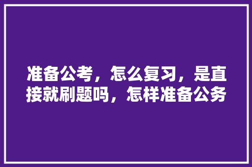 准备公考，怎么复习，是直接就刷题吗，怎样准备公务员考试题目 公考知识