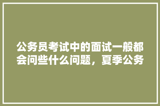 公务员考试中的面试一般都会问些什么问题，夏季公务员考试题型有哪些