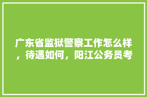 广东省监狱警察工作怎么样，待遇如何，阳江公务员考试题目 大学排名