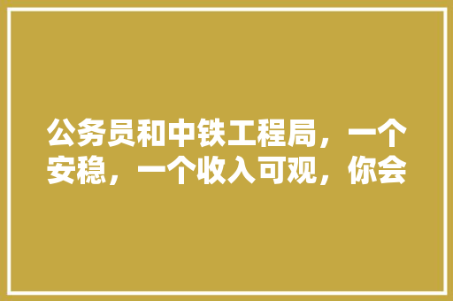 公务员和中铁工程局，一个安稳，一个收入可观，你会怎样选择，公务员题真恶心 建筑考试