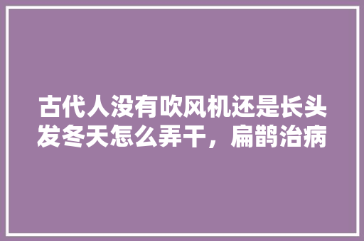 古代人没有吹风机还是长头发冬天怎么弄干，扁鹊治病面试真题 公考知识