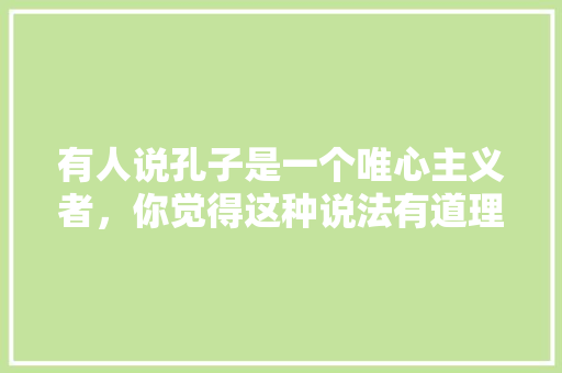有人说孔子是一个唯心主义者，你觉得这种说法有道理吗？为什么，有关孔子的考试题目