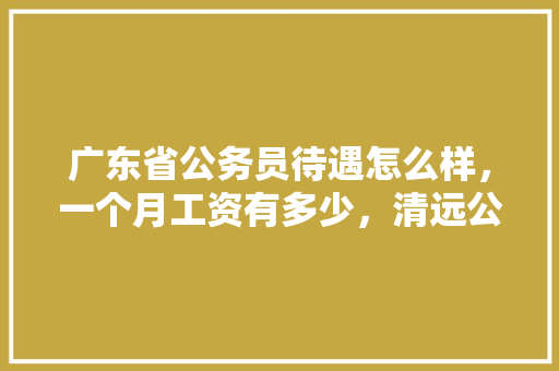 广东省公务员待遇怎么样，一个月工资有多少，清远公务员考试题及答案 大学排名
