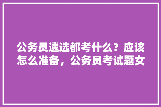 公务员遴选都考什么？应该怎么准备，公务员考试题女讲解员是谁 建筑考试