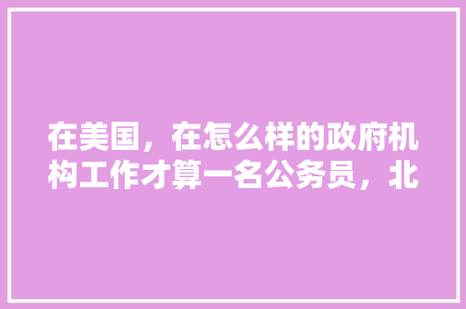 在美国，在怎么样的政府机构工作才算一名公务员，北美公务员考试题及答案 专业填报