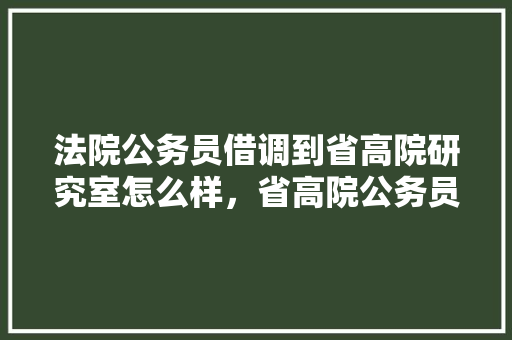 法院公务员借调到省高院研究室怎么样，省高院公务员考试题及答案 公考知识