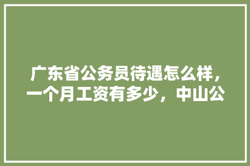 广东省公务员待遇怎么样，一个月工资有多少，中山公务员考试题库及答案 专业填报