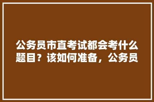 公务员市直考试都会考什么题目？该如何准备，公务员考试题秒选题答案 大学排名