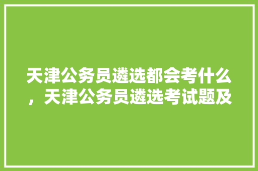 天津公务员遴选都会考什么，天津公务员遴选考试题及答案 大学排名