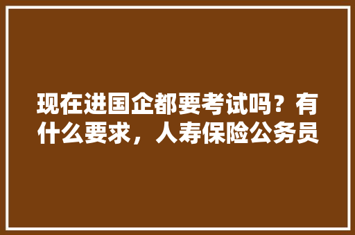 现在进国企都要考试吗？有什么要求，人寿保险公务员考试题库及答案 教育科普