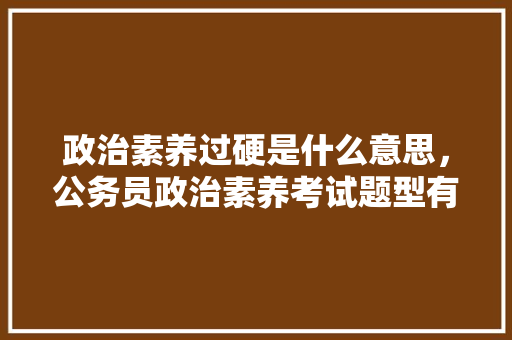 政治素养过硬是什么意思，公务员政治素养考试题型有哪些 大学排名