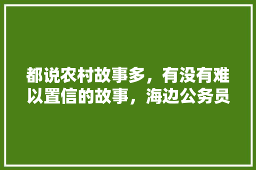 都说农村故事多，有没有难以置信的故事，海边公务员考试题目及答案 公考知识