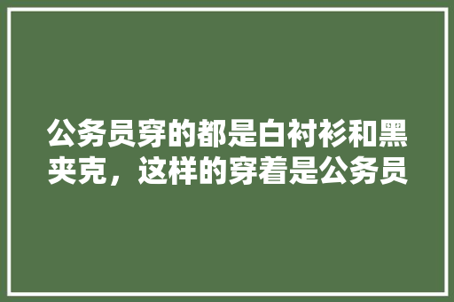 公务员穿的都是白衬衫和黑夹克，这样的穿着是公务员的标配吗，曹县公务员考试题库及答案 大学排名