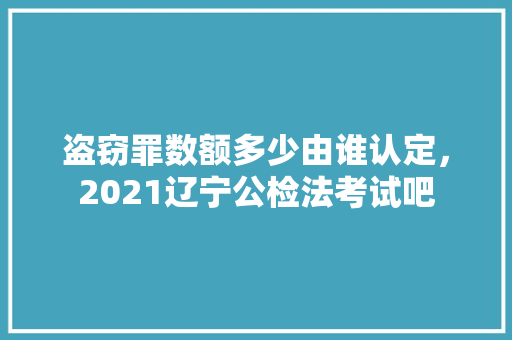 盗窃罪数额多少由谁认定，2021辽宁公检法考试吧 大学排名