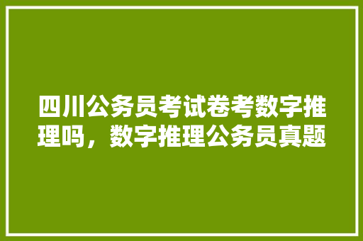 四川公务员考试卷考数字推理吗，数字推理公务员真题 大学排名