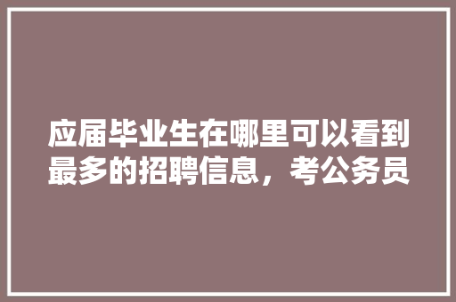 应届毕业生在哪里可以看到最多的招聘信息，考公务员搜题 建筑考试
