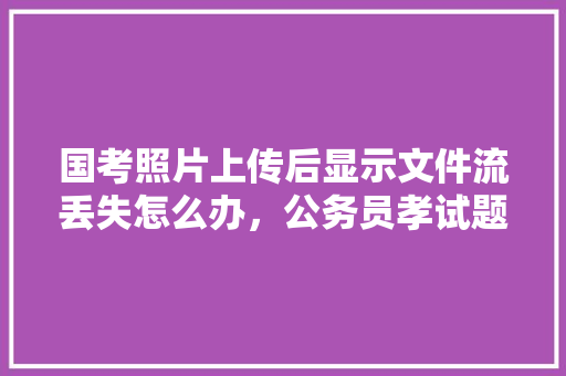 国考照片上传后显示文件流丢失怎么办，公务员孝试题 建筑考试
