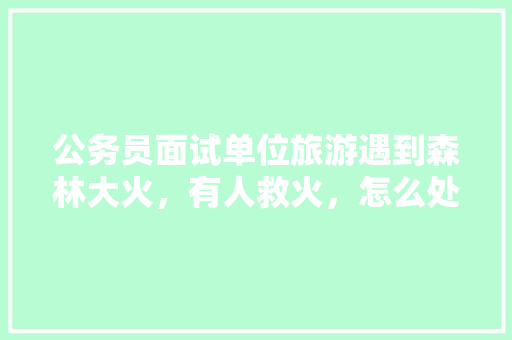公务员面试单位旅游遇到森林大火，有人救火，怎么处理，公务员火灾考试题及答案 大学排名
