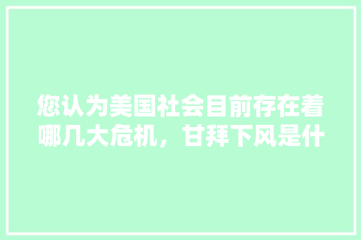 您认为美国社会目前存在着哪几大危机，甘拜下风是什么短语 专业填报
