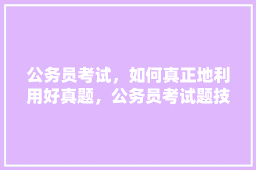 公务员考试，如何真正地利用好真题，公务员考试题技巧 大学排名