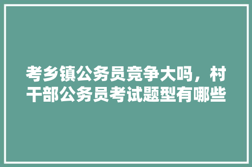 考乡镇公务员竞争大吗，村干部公务员考试题型有哪些 建筑考试
