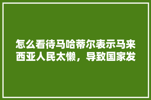 怎么看待马哈蒂尔表示马来西亚人民太懒，导致国家发展缓慢，公务员考试试卷是什么纸 专业填报