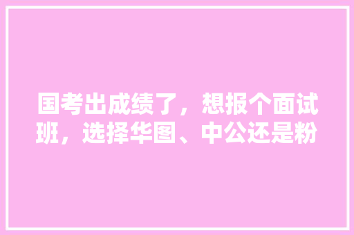 国考出成绩了，想报个面试班，选择华图、中公还是粉笔，华图公务员题库 大学排名