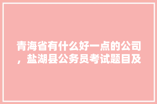 青海省有什么好一点的公司，盐湖县公务员考试题目及答案