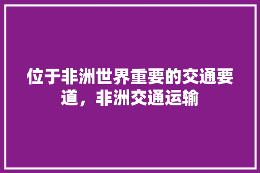 位于非洲世界重要的交通要道，非洲交通运输 专业填报
