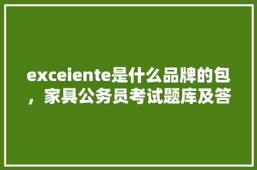 exceiente是什么品牌的包，家具公务员考试题库及答案 专业填报