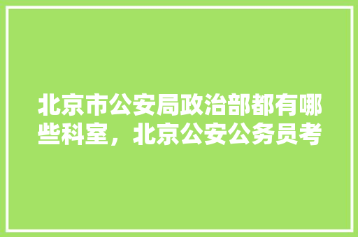 北京市公安局政治部都有哪些科室，北京公安公务员考试题及答案