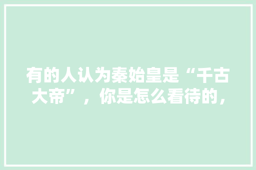 有的人认为秦始皇是“千古大帝”，你是怎么看待的，千古一帝理解 大学排名
