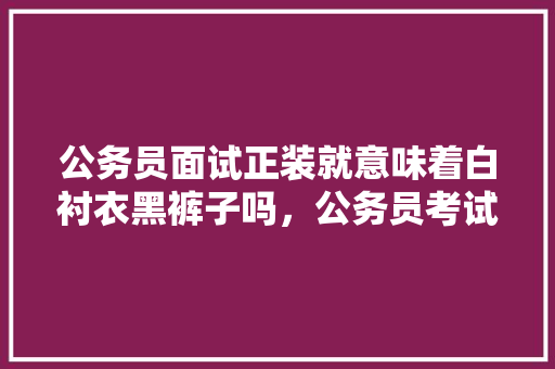 公务员面试正装就意味着白衬衣黑裤子吗，公务员考试样题