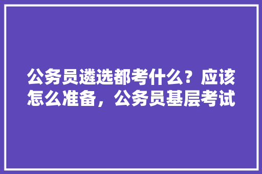 公务员遴选都考什么？应该怎么准备，公务员基层考试题型有哪些 公考知识