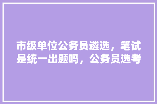 市级单位公务员遴选，笔试是统一出题吗，公务员选考试题怎么选 大学排名