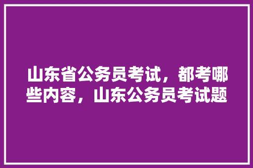 山东省公务员考试，都考哪些内容，山东公务员考试题目 大学排名