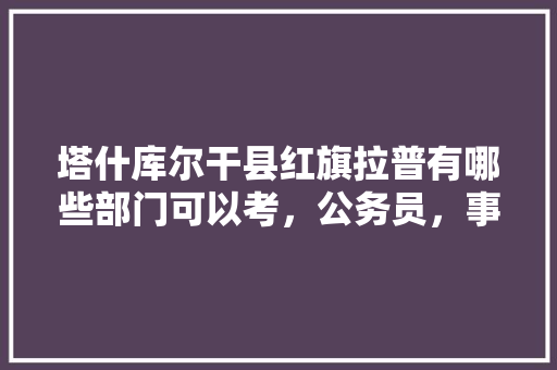 塔什库尔干县红旗拉普有哪些部门可以考，公务员，事业单位，喀什地区公务员考试题库及答案 专业填报