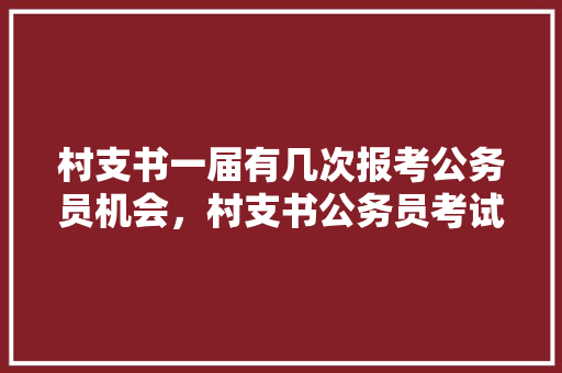 村支书一届有几次报考公务员机会，村支书公务员考试题目 公考知识