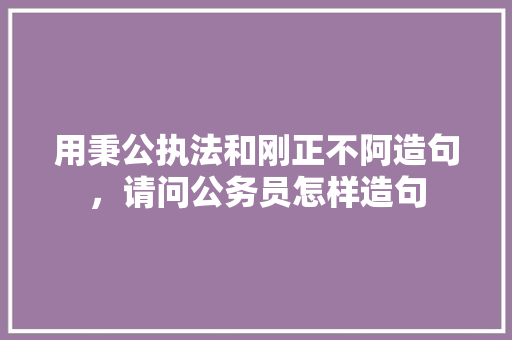 用秉公执法和刚正不阿造句，请问公务员怎样造句 建筑考试