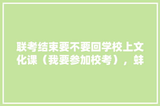 联考结束要不要回学校上文化课（我要参加校考），蚌埠公务员考试题型分布 大学排名