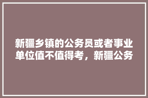 新疆乡镇的公务员或者事业单位值不值得考，新疆公务员考试试题 教育科普