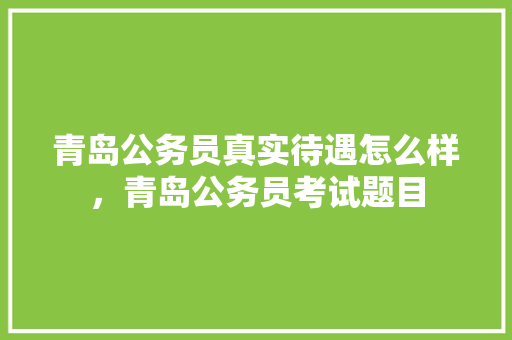 青岛公务员真实待遇怎么样，青岛公务员考试题目