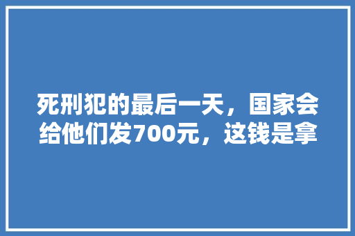 死刑犯的最后一天，国家会给他们发700元，这钱是拿来做什么的，火葬公务员考试题目及答案 专业填报