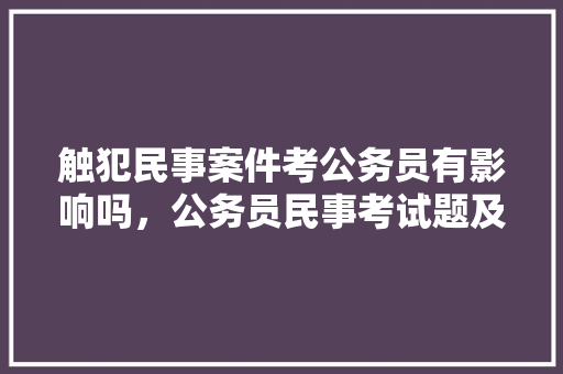 触犯民事案件考公务员有影响吗，公务员民事考试题及答案